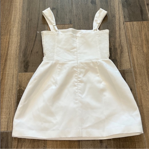 Amanda Uprichard White Mini Dress Size Medium - Picture 4 of 6